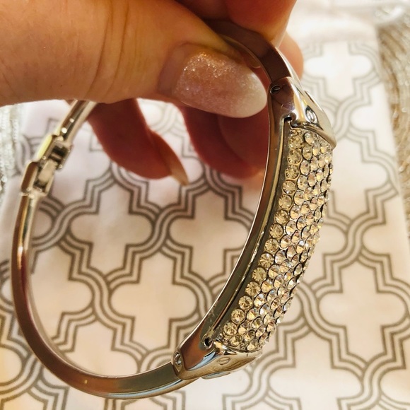 Park Lane Rave Bracelet Clear Swarovski Crystals Plus size Bangle - Picture 5 of 15